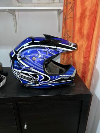 Casco Nitro Azul y Negro