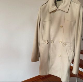 Cappotto Sisley Beige Elegante Morbido