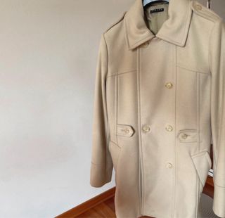 Cappotto Sisley Beige Elegante Morbido
