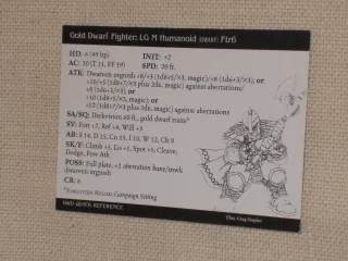 D&D Archfiends #3 - Gold Dwarf Fighter