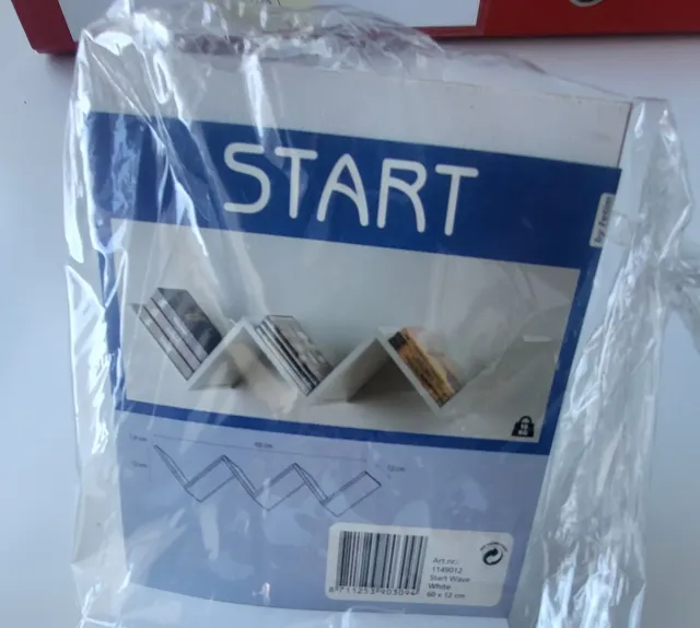 Estantería colgante blanca 60x12 cm