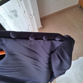 Vestido midi azul marino