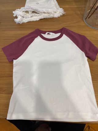 Camiseta manga corta bicolor