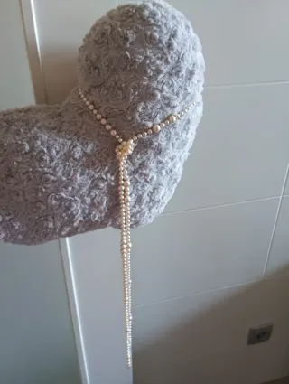 Collar doble vuelta perlas estilo años 20