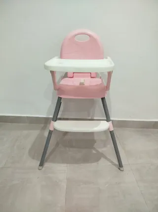 Trona para niña rosa y blanca