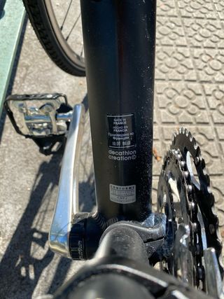 Bicicleta Carretera BTwin S Negra/Amarilla