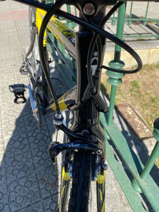 Bicicleta Carretera BTwin S Negra/Amarilla