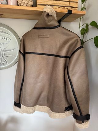 Cazadora doble faz Zara Beige/Marrón