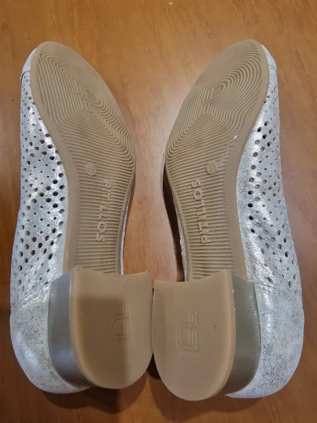 Zapatos Pitillos plateados mujer