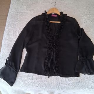 Blusa CIOPRE negra con volantes