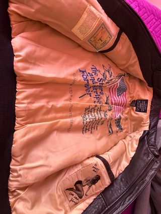 Chaqueta Bomber Avirex A2 Cuero Marrón