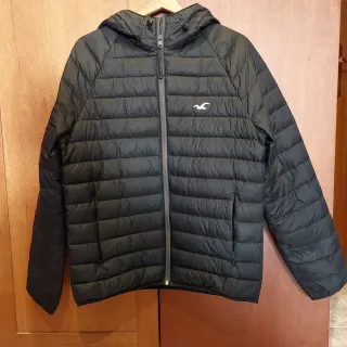 Chaqueta Plumas Hollister Negra Talla S