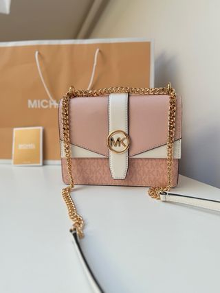Bolso Michael Kors Rosa y Blanco