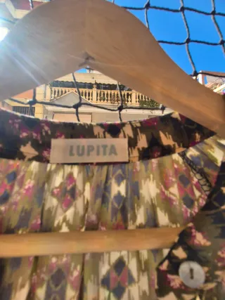 Vestido estampado largo, manga larga