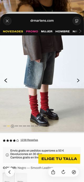 Dr. Martens Adrian Mocasines Talla 35 Negro