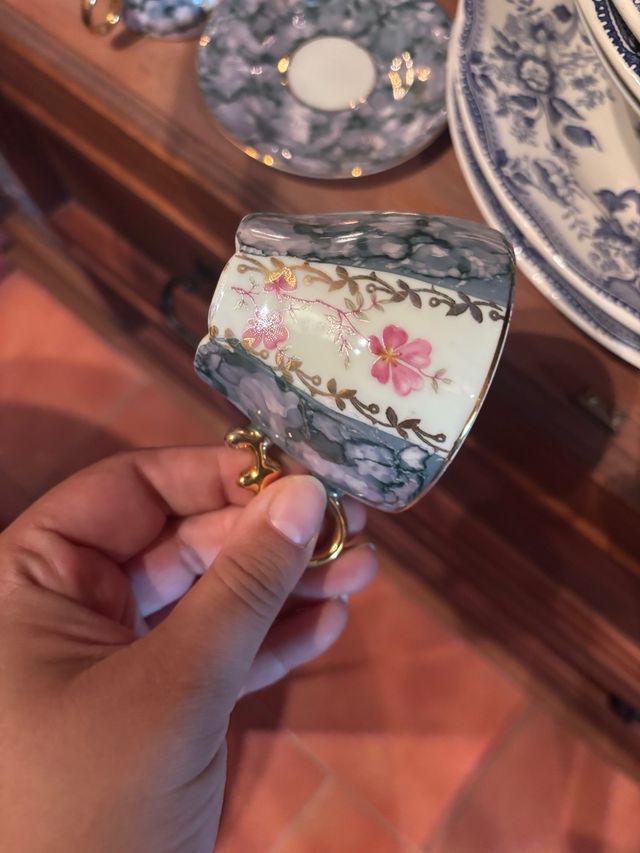 Lote de vajilla de café de porcelana