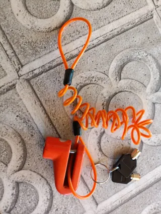 Candado Antirrobo Naranja Moto