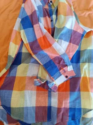 Camisa cuadros manga larga nueva, talla XL XXL 