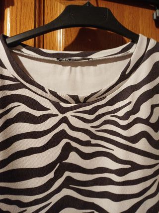 Vestido estampado cebra