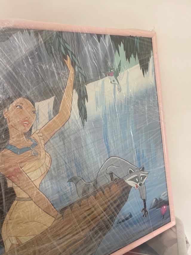 Quadro Pocahontas e John Smith