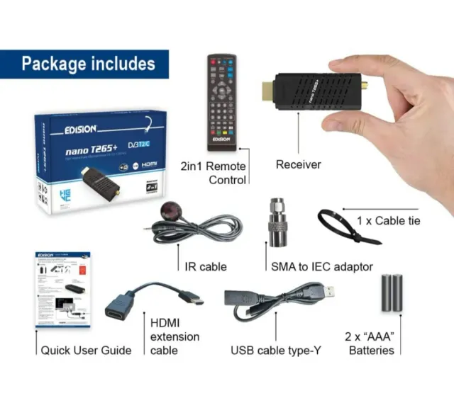 Receptor TDT HDMI EDISION nano T265+