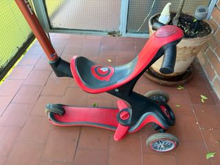 Patinete globber evolutivo 3 ruedas rojo 