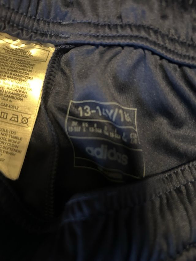 3 Pantaloncini Adidas (1 Bianco, 2 Blu) anni 11 12