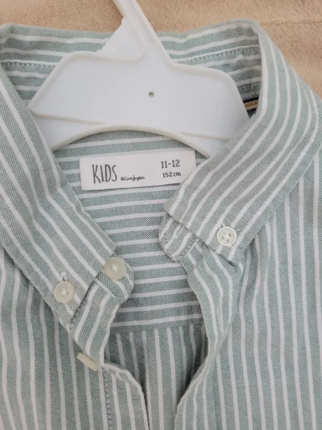 Camisa niño rayas verdes 12 años