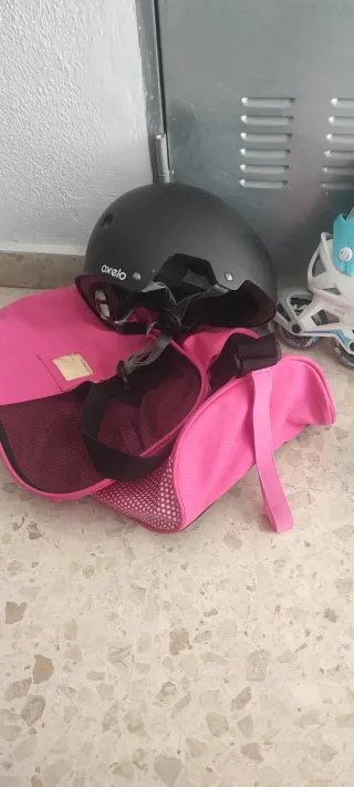 Set Patines Niña Oxelo talla 32-35 + Protecciones 