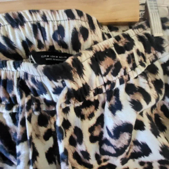 Pantalón Zara Estampado Leopardo Talla M
