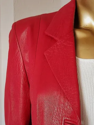 Chaqueta Piel Sweet Lemon Roja Talla M