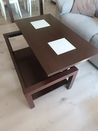 Conjunto mesa comedor y mesa centro madera