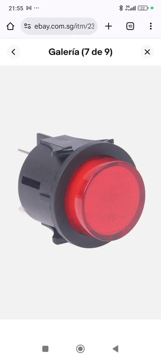 Interruptor Rojo 4 Contactos 220-250V