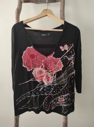 Camiseta Desigual Talla XL Estampado Floral
