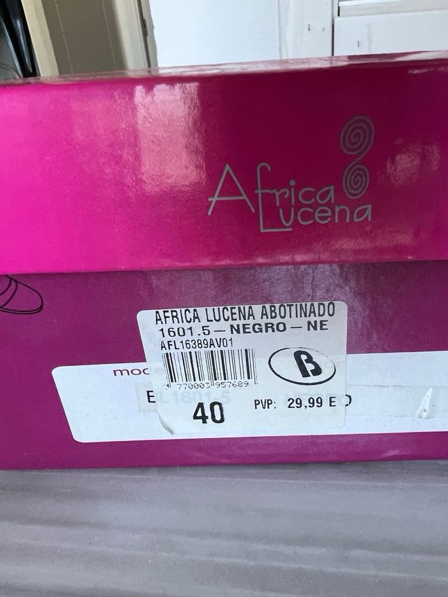 Zapatos Mujer Africa Lucena Negros Talla 40