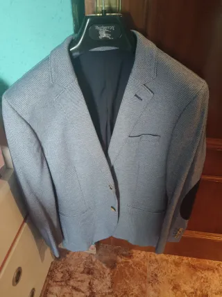 Americana del corte inglés azul marino jaspeado 14