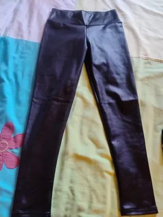 Leggings efecto piel negros TM/L