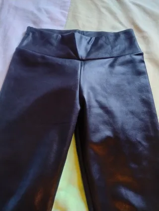 Leggings efecto piel negros TM/L