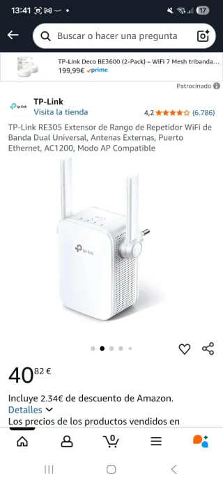 TP-Link RE305 Extensor WiFi AC1200