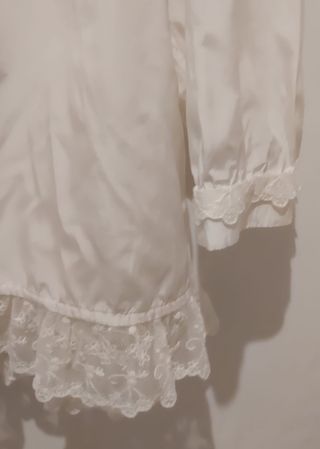 Blusa Crema Encaje Purificación García Talla 44