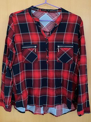 Camisa Cuadros Rojo/Negro BOTELI MADRID Talla L XL