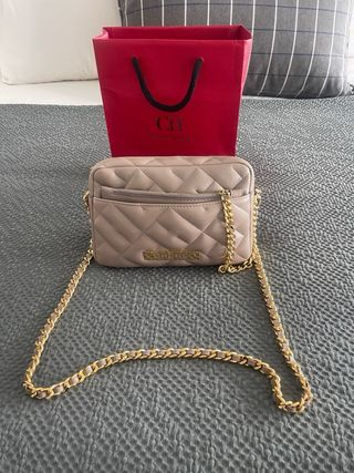 Bolso Bimba y Lola Beige y Dorado