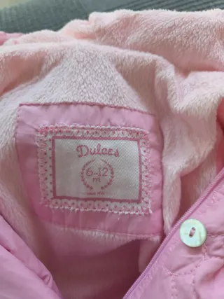 Buzo bebé rosa marca Dulces 6-12 meses