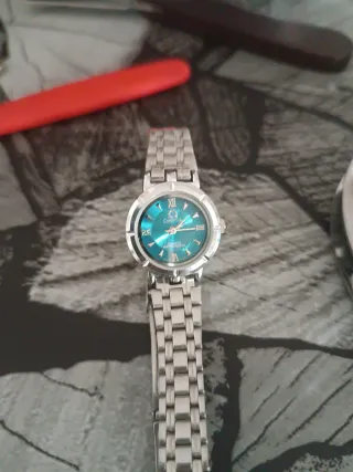 Reloj Mujer Plata y Turquesa