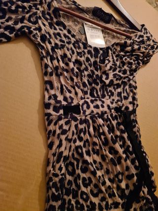 Vestido Zara Animal Print Talla M