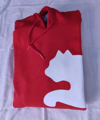 Sudadera Puma Roja con Logo Blanco