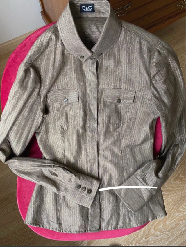 Camisa D&G Dolce & Gabbana Marrón y Dorado