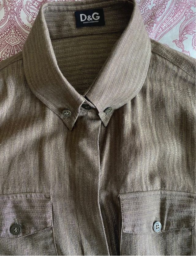 Camisa D&G Dolce & Gabbana Marrón y Dorado