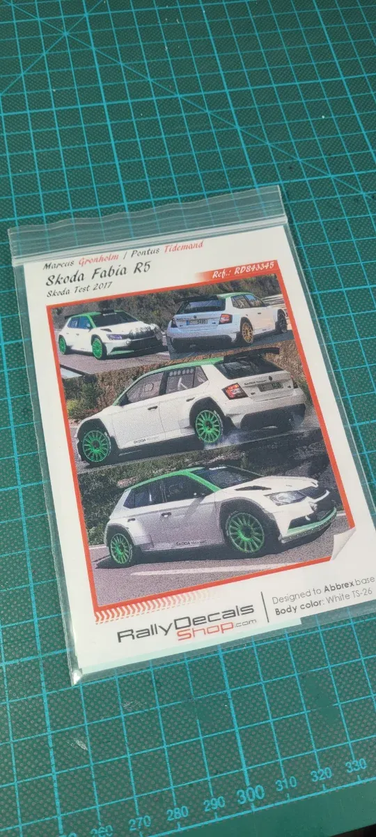 Rallydecalsshop.Calcas Skoda Fabia R5 Test 2017
