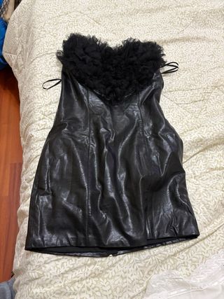 Abito Aniye By  ecopelle con corpino in toulle